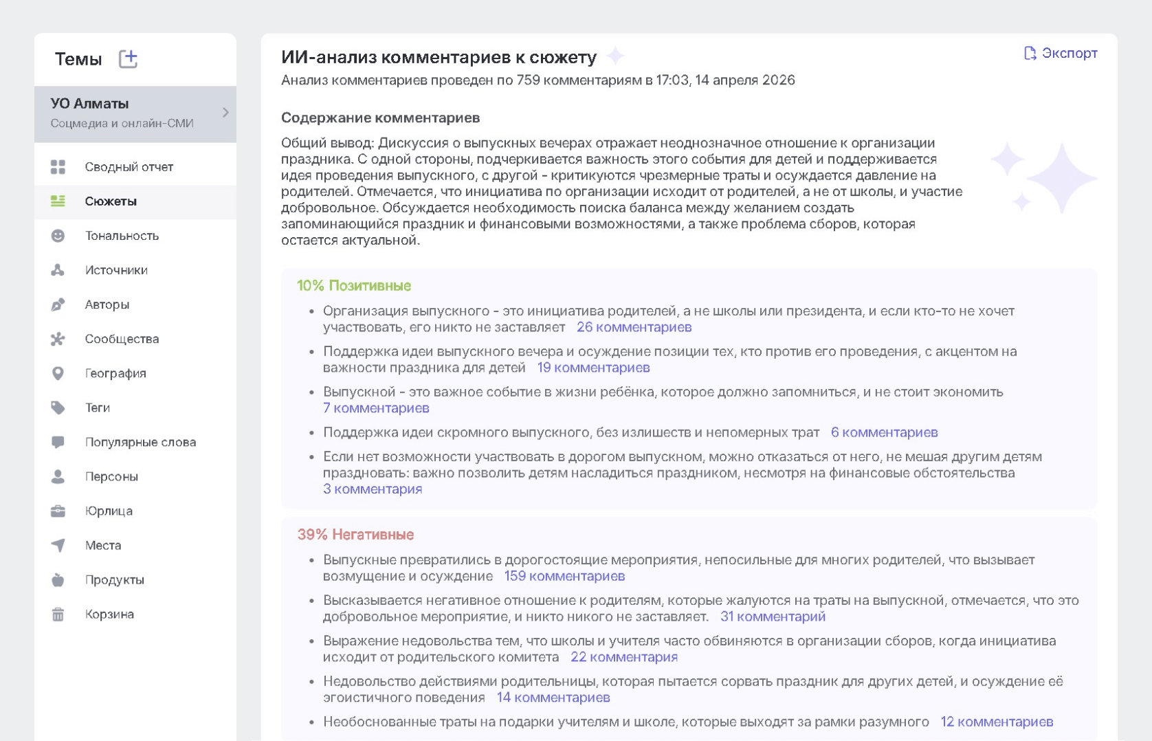 Сюжеты