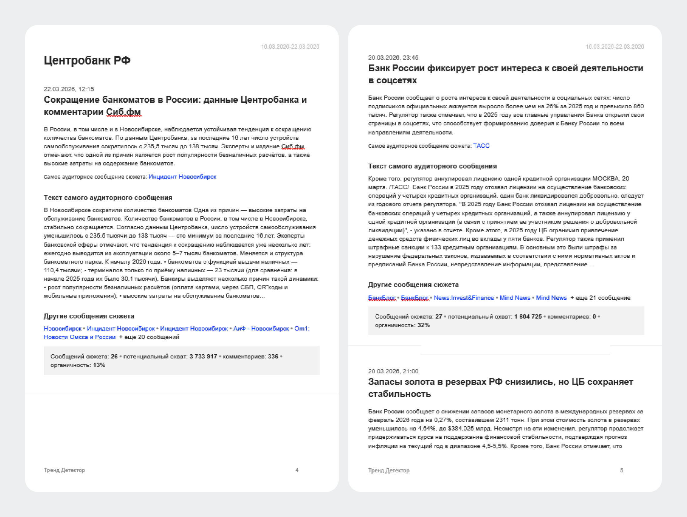 Отраслевые дайджесты: широкий взгляд на инфополе в одном документе - Еженедельный дайджест через систему Тренд Детектор