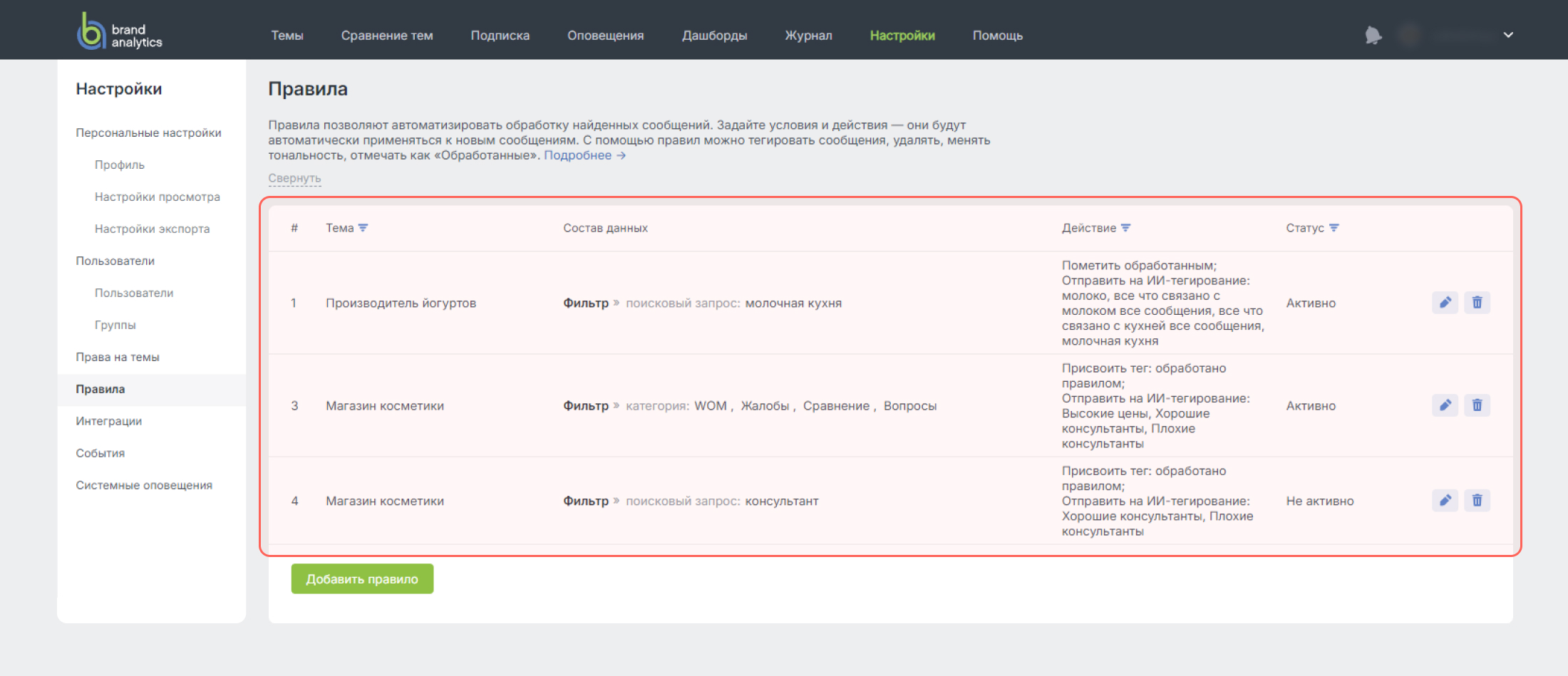 Разметка потока сообщений с помощью ИИ-тегирования Разметка потока сообщений с помощью ИИ-тегирования