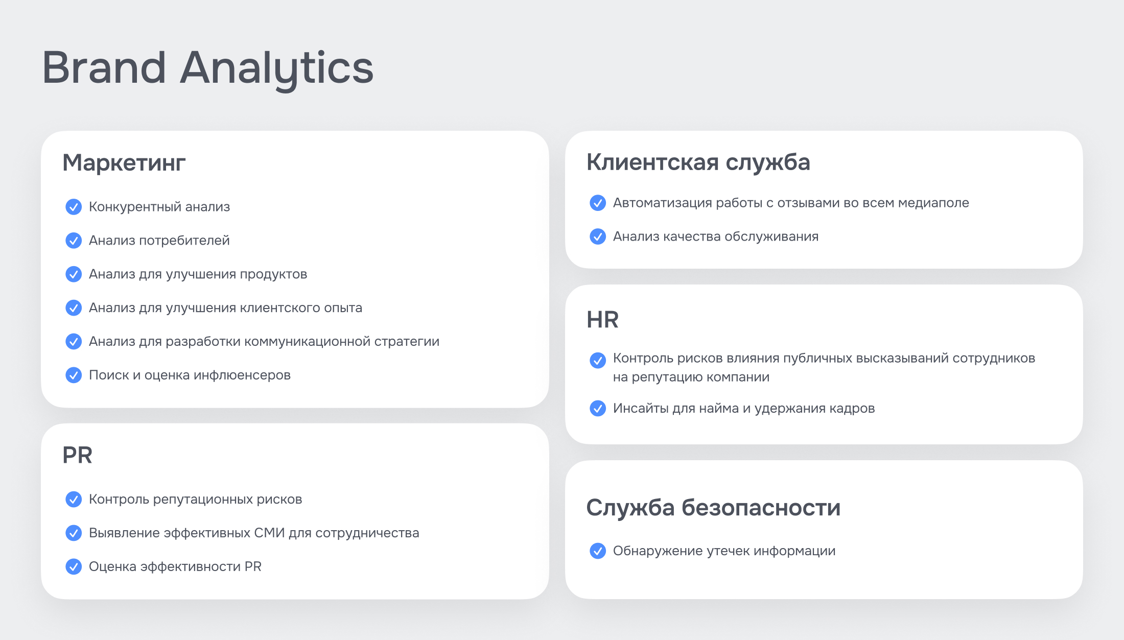 5 причин перейти с устаревшего мониторинга инфополя на Brand Analytics - Возможность работать всей командой и перестать переплачивать за недоиспользование сервиса 5 причин перейти с устаревшего мониторинга инфополя на Brand Analytics - Возможность работать всей командой и перестать переплачивать за недоиспользование сервиса